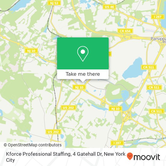 Mapa de Kforce Professional Staffing, 4 Gatehall Dr