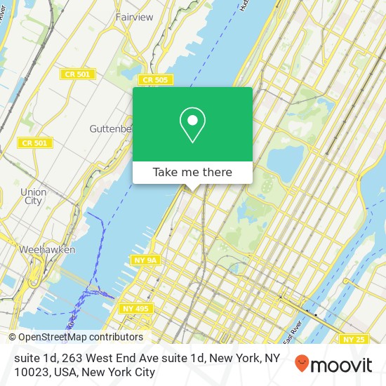 Mapa de suite 1d, 263 West End Ave suite 1d, New York, NY 10023, USA