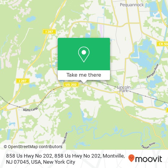 858 Us Hwy No 202, 858 Us Hwy No 202, Montville, NJ 07045, USA map