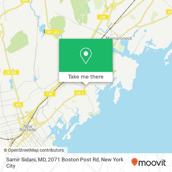 Mapa de Samir Sidani, MD, 2071 Boston Post Rd