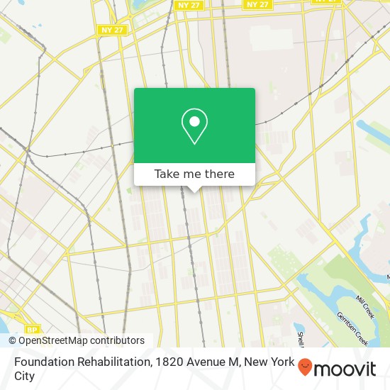 Mapa de Foundation Rehabilitation, 1820 Avenue M