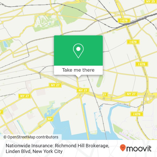 Mapa de Nationwide Insurance: Richmond Hill Brokerage, Linden Blvd