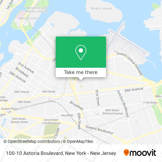 100-10 Astoria Boulevard map