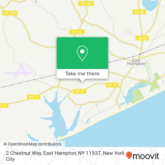 2 Chestnut Way, East Hampton, NY 11937 map