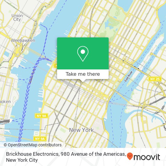 Mapa de Brickhouse Electronics, 980 Avenue of the Americas