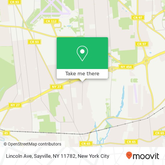 Mapa de Lincoln Ave, Sayville, NY 11782