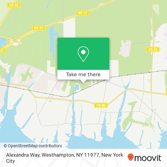 Mapa de Alexandra Way, Westhampton, NY 11977