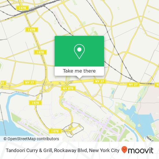 Mapa de Tandoori Curry & Grill, Rockaway Blvd