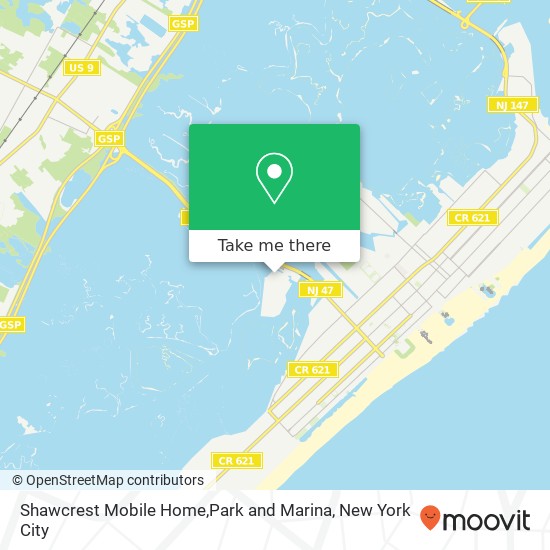 Mapa de Shawcrest Mobile Home,Park and Marina