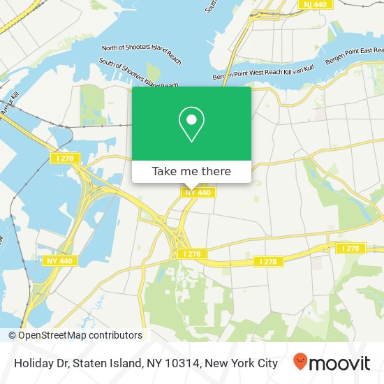 Holiday Dr, Staten Island, NY 10314 map