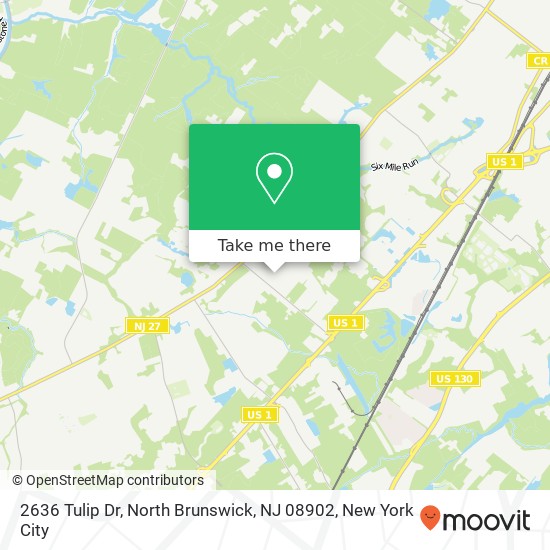 2636 Tulip Dr, North Brunswick, NJ 08902 map