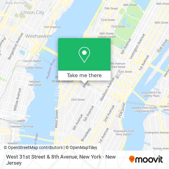 Mapa de West 31st Street & 8th Avenue
