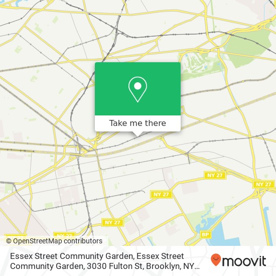 Essex Street Community Garden, Essex Street Community Garden, 3030 Fulton St, Brooklyn, NY 11208, USA map