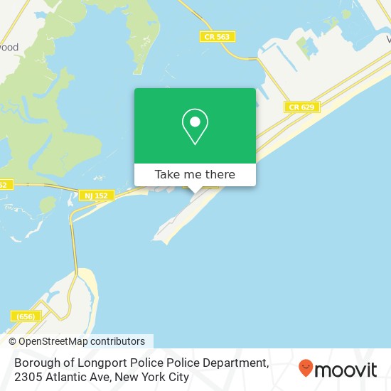 Mapa de Borough of Longport Police Police Department, 2305 Atlantic Ave