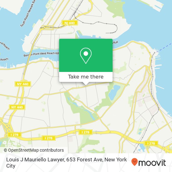 Louis J Mauriello Lawyer, 653 Forest Ave map