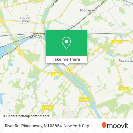 Mapa de River Rd, Piscataway, NJ 08854