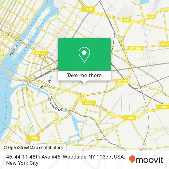 Mapa de 46, 44-11 48th Ave #46, Woodside, NY 11377, USA