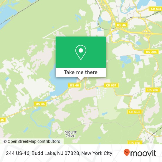 Mapa de 244 US-46, Budd Lake, NJ 07828