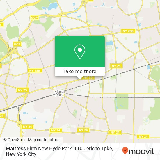 Mapa de Mattress Firm New Hyde Park, 110 Jericho Tpke