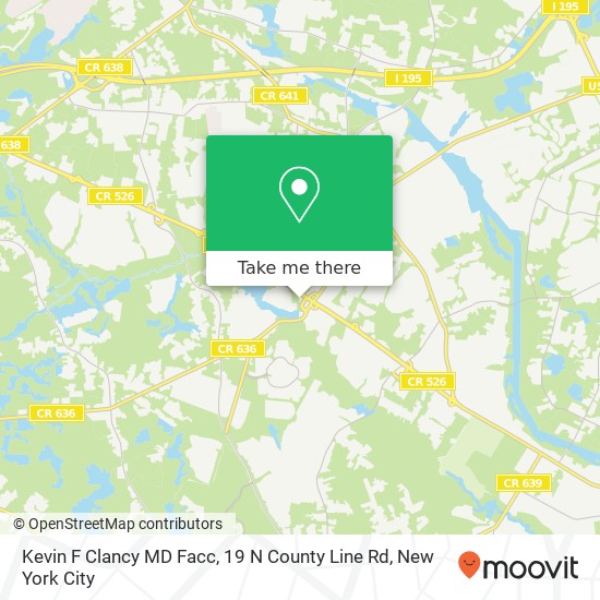 Kevin F Clancy MD Facc, 19 N County Line Rd map