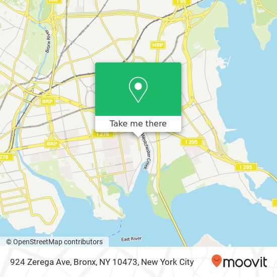 Mapa de 924 Zerega Ave, Bronx, NY 10473