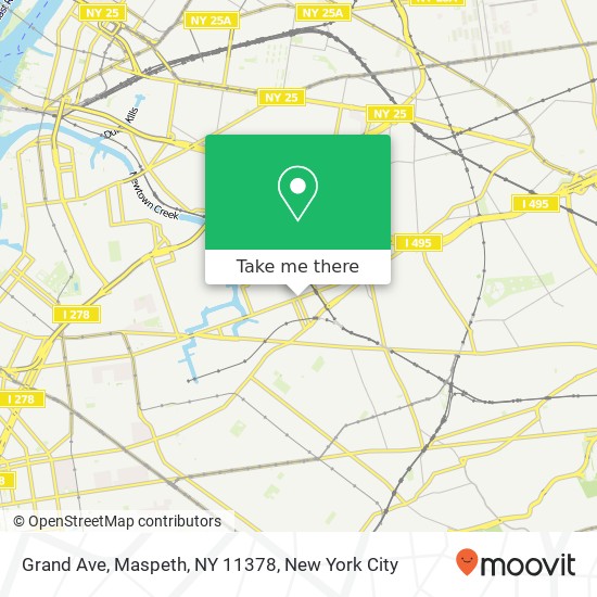 Mapa de Grand Ave, Maspeth, NY 11378
