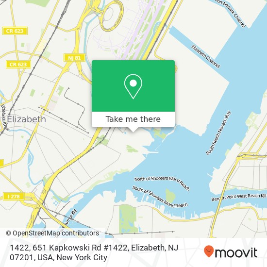 1422, 651 Kapkowski Rd #1422, Elizabeth, NJ 07201, USA map