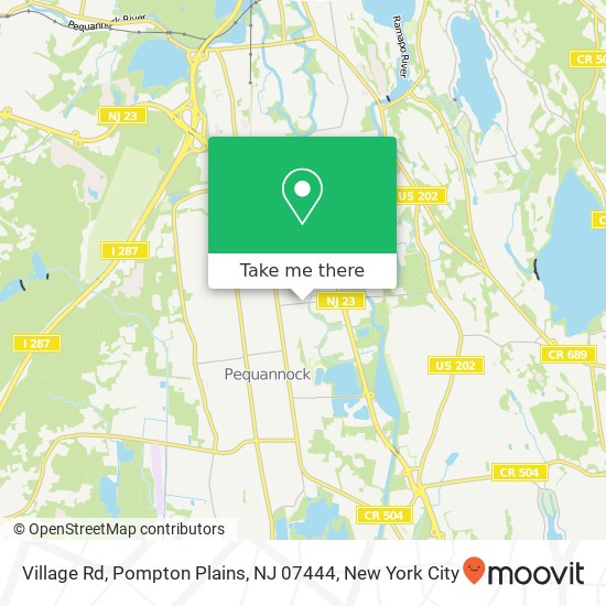 Mapa de Village Rd, Pompton Plains, NJ 07444