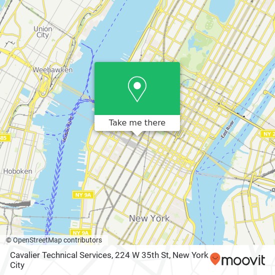 Mapa de Cavalier Technical Services, 224 W 35th St