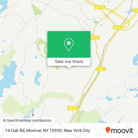 74 Oak Rd, Monroe, NY 10950 map