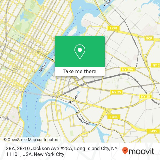 28A, 28-10 Jackson Ave #28A, Long Island City, NY 11101, USA map