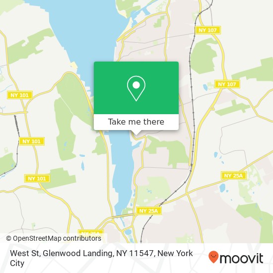 Mapa de West St, Glenwood Landing, NY 11547