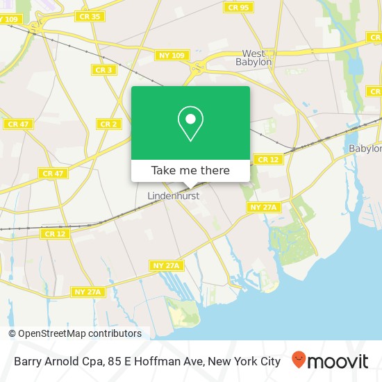 Mapa de Barry Arnold Cpa, 85 E Hoffman Ave