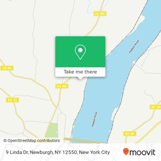 Mapa de 9 Linda Dr, Newburgh, NY 12550