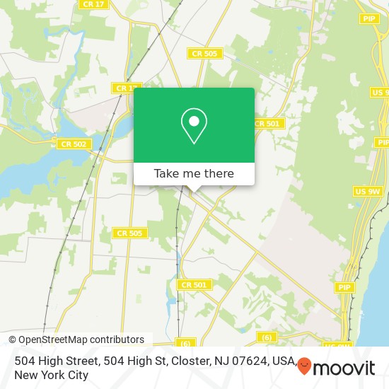 504 High Street, 504 High St, Closter, NJ 07624, USA map