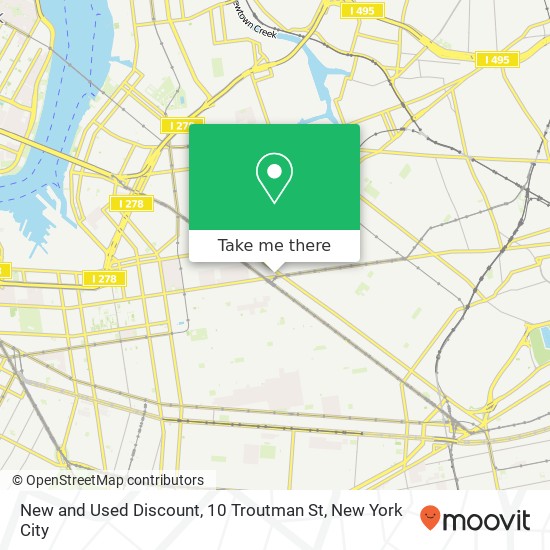 Mapa de New and Used Discount, 10 Troutman St
