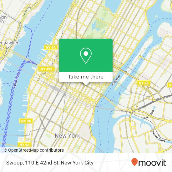 Swoop, 110 E 42nd St map