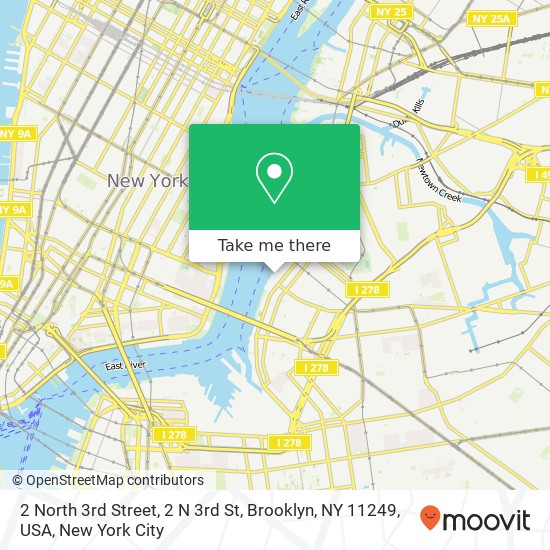 2 North 3rd Street, 2 N 3rd St, Brooklyn, NY 11249, USA map