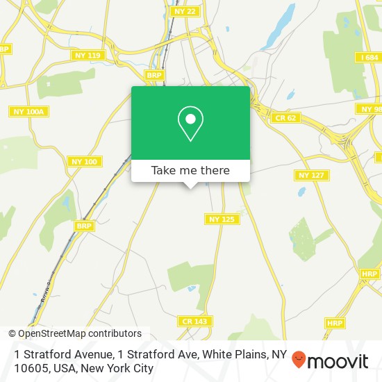 1 Stratford Avenue, 1 Stratford Ave, White Plains, NY 10605, USA map