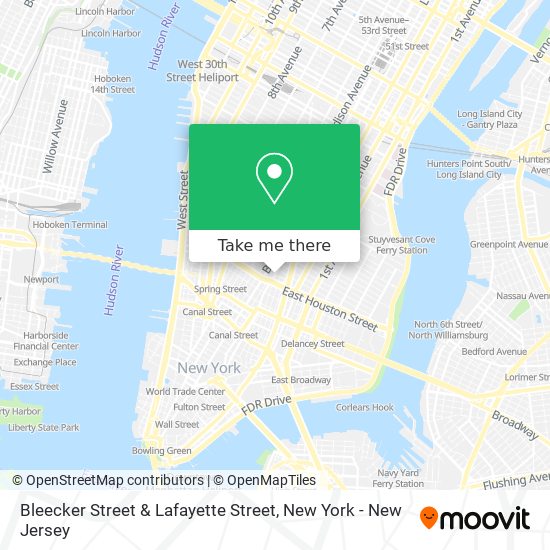 Mapa de Bleecker Street & Lafayette Street