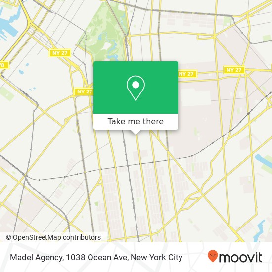 Mapa de Madel Agency, 1038 Ocean Ave