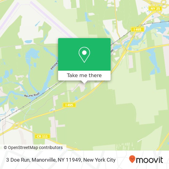 Mapa de 3 Doe Run, Manorville, NY 11949