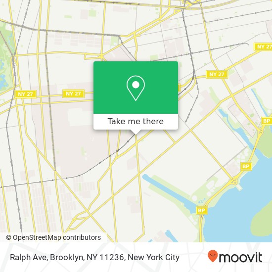 Mapa de Ralph Ave, Brooklyn, NY 11236