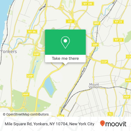Mapa de Mile Square Rd, Yonkers, NY 10704