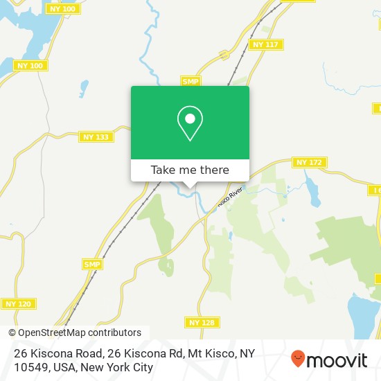 26 Kiscona Road, 26 Kiscona Rd, Mt Kisco, NY 10549, USA map