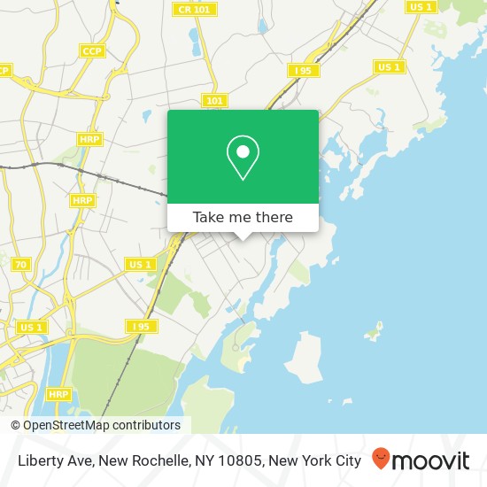 Liberty Ave, New Rochelle, NY 10805 map