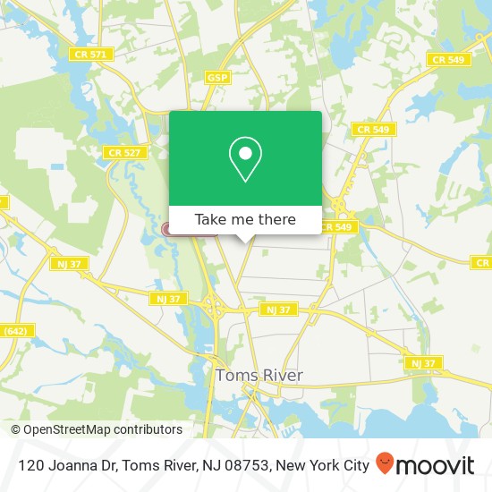 120 Joanna Dr, Toms River, NJ 08753 map