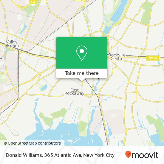 Donald Williams, 365 Atlantic Ave map