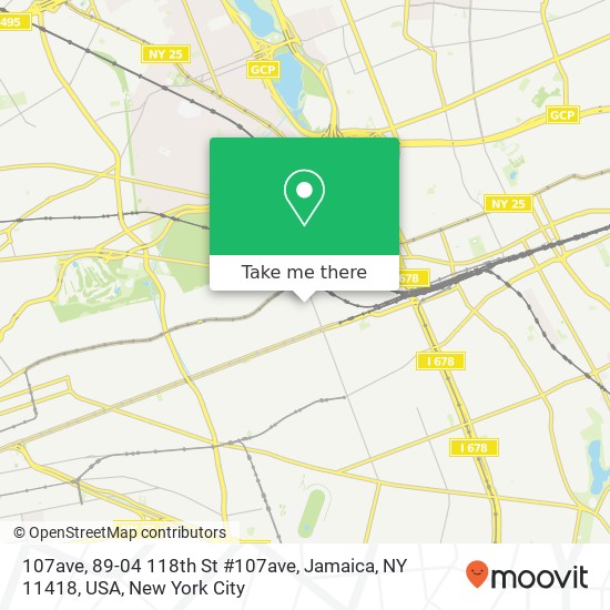 Mapa de 107ave, 89-04 118th St #107ave, Jamaica, NY 11418, USA
