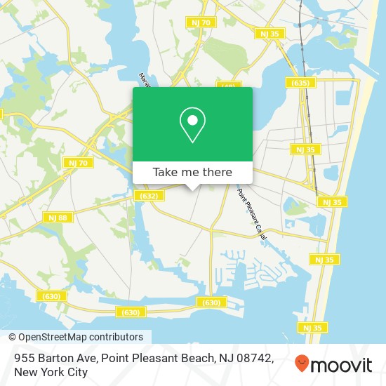 955 Barton Ave, Point Pleasant Beach, NJ 08742 map